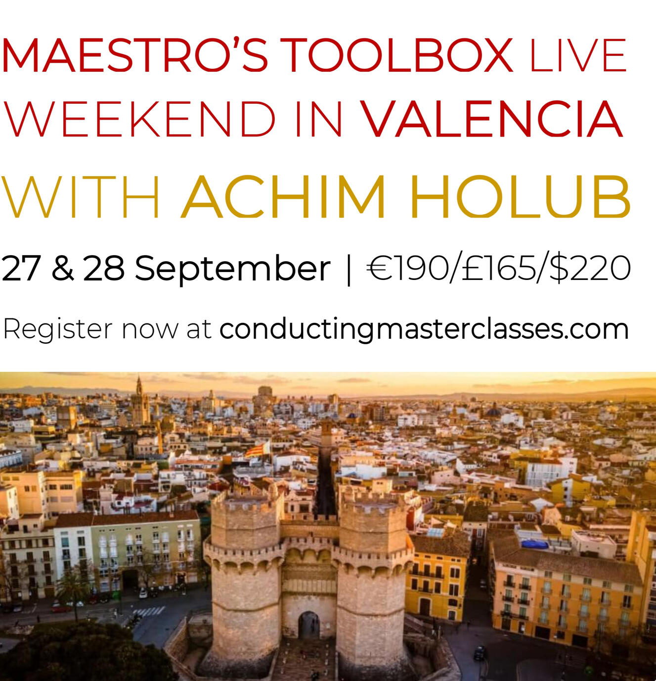 MAESTRO'S TOOLBOX LIVE VALENCIA SEPTEMBER 2025
